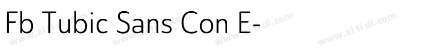 Fb Tubic Sans Con E字体转换